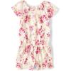 imageThe Childrens Place babygirls And Toddler Short Sleeve Flutter Shorts RomperBunnys Tail Floral