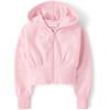 imageThe Childrens Place girls Active Long Sleeve Premium Fleece Hooded Zip UpRose Mist