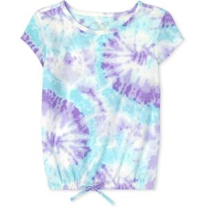 imageShort Sleeve Tie Front TopFiesta Dye