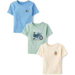 imageThe Childrens Place Baby Boys Graphic TShirts 3PackFiretruckConstructionMotorcycle