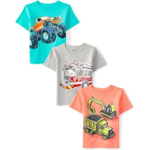 imageThe Childrens Place Baby Boys Graphic TShirts 3PackMonster TruckConstructionFire Truck