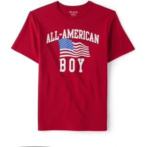 imageThe Childrens Place Boys All Holidays Short Sleeve Graphic TShirtstShirtAll American Boy