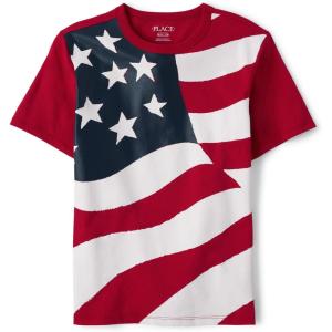 imageThe Childrens Place Boys All Holidays Short Sleeve Graphic TShirtstShirtAmerican Flag