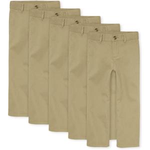 imageThe Childrens Place Boys Stretch Relaxed Straight Chino Pants MultipacksFlax