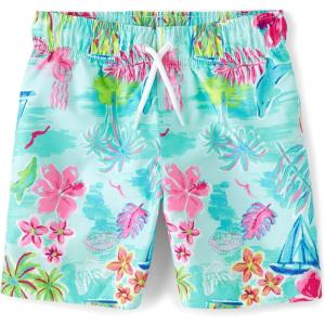 imageThe Childrens Place Boys Swim TrunksBlue Coral