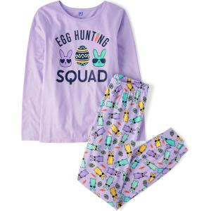 imageThe Childrens Place Easter Family Matching Snug Fit Cotton PajamasLavendar Egg Hunting Squad