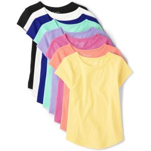 imageThe Childrens Place Girls Short Sleeve High Low TeeMulti Color Shirt Tee 8pack
