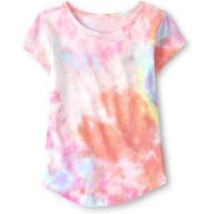 imageThe Childrens Place Girls Short Sleeve High Low TeePink Sea Salt