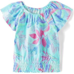 imageThe Childrens Place Girls Smocked Short Sleeve TopsHawaiian