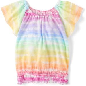 imageThe Childrens Place Girls Smocked Short Sleeve TopsMulticolor