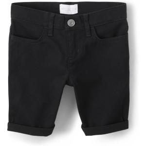 imageThe Childrens Place Girls Solid Skimmer ShortsBlack