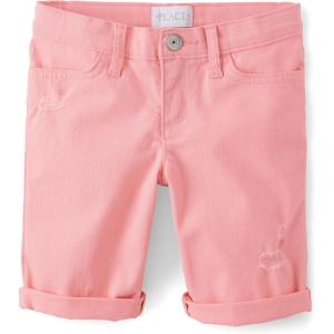 imageThe Childrens Place Girls Solid Skimmer ShortsFuzzy Pink