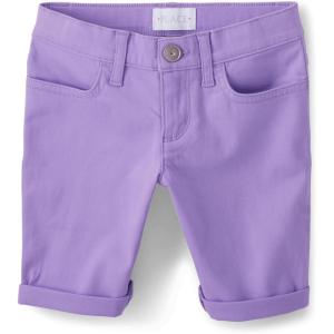 imageThe Childrens Place Girls Solid Skimmer ShortsIris Pop Purple