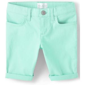 imageThe Childrens Place Girls Solid Skimmer ShortsMellow Aqua