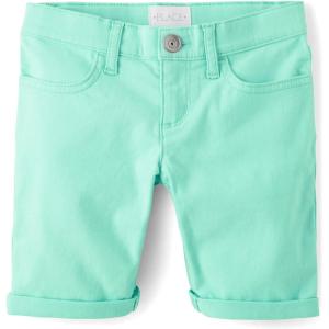 imageThe Childrens Place Girls Solid Skimmer ShortsMint