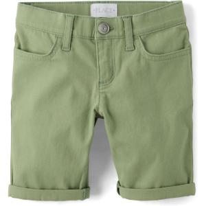 imageThe Childrens Place Girls Solid Skimmer ShortsMisty Glen