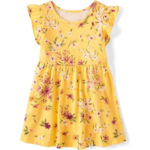 imageThe Childrens Place Girls and Toddler Short Sleeve Fashion DressBanana Pudding Floral