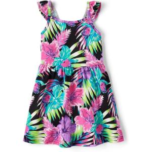 imageThe Childrens Place Girls and Toddler Short Sleeve Fashion DressBright Floral