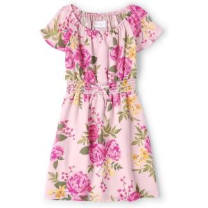 imageThe Childrens Place Girls and Toddler Short Sleeve Fashion DressRose Floral