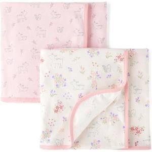 imageThe Childrens Place UnisexBaby and Newborn Swaddle BlanketsWhite Daisy 2pack