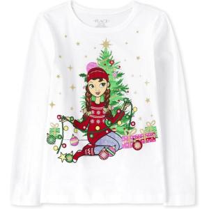 imageThe Childrens Place UnisexBaby and Toddler All HolidaysBirthdays Long Sleeve Graphic TShirtsGirl Christmas Decorations