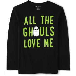 imageThe Childrens Place UnisexBaby and Toddler All HolidaysBirthdays Long Sleeve Graphic TShirtsHalloween Ghouls Glow