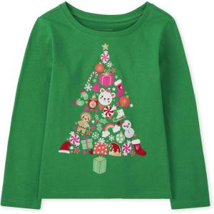 imageThe Childrens Place UnisexBaby and Toddler All HolidaysBirthdays Long Sleeve Graphic TShirtsHoliday Decorated Tree