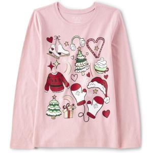 imageThe Childrens Place UnisexBaby and Toddler All HolidaysBirthdays Long Sleeve Graphic TShirtsHoliday Doodle