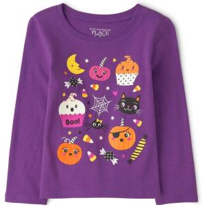 imageThe Childrens Place UnisexBaby and Toddler All HolidaysBirthdays Long Sleeve Graphic TShirtsSpooky Doodle