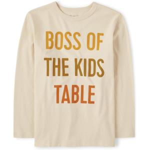 imageThe Childrens Place UnisexBaby and Toddler All HolidaysBirthdays Long Sleeve Graphic TShirtsThanksgiving Boss