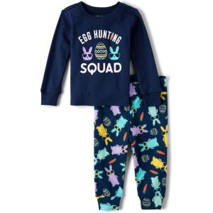imageThe Childrens Place babyboys Family Matching Easter Snug Fit Cotton PajamasNavy Egg Hunting Squad