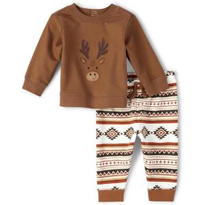 imageThe Childrens Place boys Long Sleeve Sweatshirt and Pants Set 2pack
