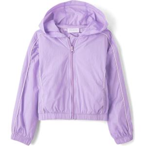 imageThe Childrens Place girls Active Long Sleeve Contrast Windbreaker JacketLavender Tea