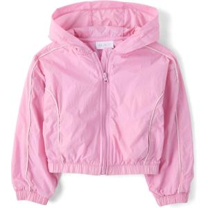 imageThe Childrens Place girls Active Long Sleeve Contrast Windbreaker JacketStrawberry Milk