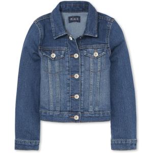 imageThe Childrens Place girls Basic Denim JacketAzure Wash