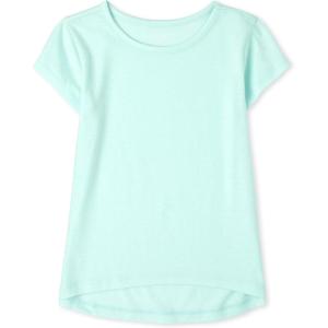 imageThe Childrens Place girls Short Sleeve High Low TopAzureus Blue