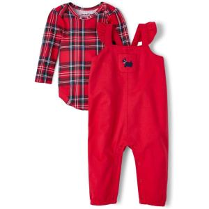 imageThe Childrens Place unisexbaby Long Sleeve Bodysuit and Pants Set 2packRubyRuby Plaid