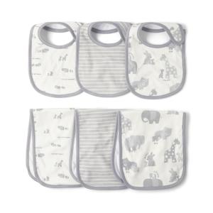 imageThe Childrens PlaceUnisex Babyand Newborn Bib and Burp Cloth SetsWhite Daisy 6PackOne SizeBunnys Tail 6pack