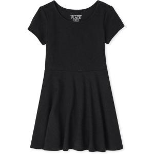 imageThe Childrens Placeand Toddler Girls Short Sleeve Fashion DressBlack Single