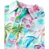 imageThe Childrens Place Boys Short Sleeve Poplin Button Down ShirtTropical