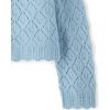 imageThe Childrens Place Girls Long Sleeve Crew Neck Pullover SweaterChalk Blue Crochet