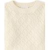 imageThe Childrens Place Girls Long Sleeve Crew Neck Pullover SweaterFair Ivory Crochet