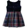 imageThe Childrens Placeand Toddler Short Sleeve Dressy DressNavy Plaid