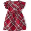 imageThe Childrens Placeand Toddler Short Sleeve Dressy DressRed Ochre Plaid