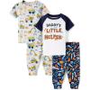 imageThe Childrens Place Baby Boys Snug Fit 100 Cotton Short Sleeve Top and Pants 2 Piece Pajama SetDaddys Helper 2pack