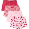 imageThe Childrens Place Baby Girls and Toddler Assorted Knit ShortsCherries 4pack