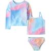 imageThe Childrens Place Baby Girls and Toddler Long Sleeve Rashguard and Tankini Swimsuit 3 Piece SetGulf Blue
