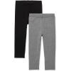 imageThe Childrens Place BabyGirls and Toddler Leggings 2PackBlackHeather Grey 2pack