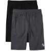 imageThe Childrens Place Boys Performance Basketball ShortsBlackCharcoal 2 Pack