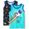 imageThe Childrens Place Boys and Toddler Assorted Sleeveless Tank TopsSpace Graphic 2pack